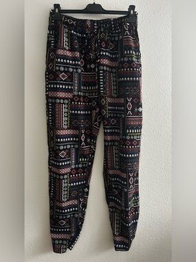 Terranova Black Patterned Drawstring Joggers